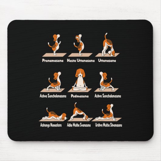Tapis De Souris Yoga des chiens - Exercices Poses Lance Méditatif  (Devant)