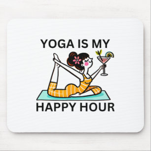 Tapis De Souris Yoga drôle est mon Martini d'heureuse heure