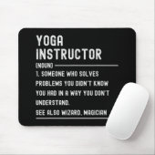 Tapis De Souris Yoga Instructor Definition Shirts Funny Job Title (Avec souris)