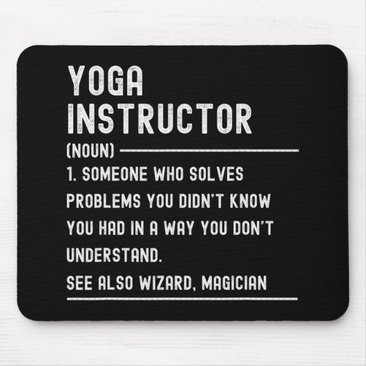 Tapis De Souris Yoga Instructor Definition Shirts Funny Job Title (Devant)