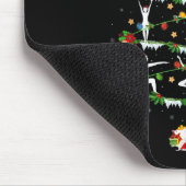 Tapis De Souris Yoga Lover Xmas Lighting Yoga Christmas Tree (Coin)