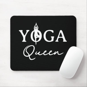 Tapis de souris Yoga Queen avec silhouette de pose