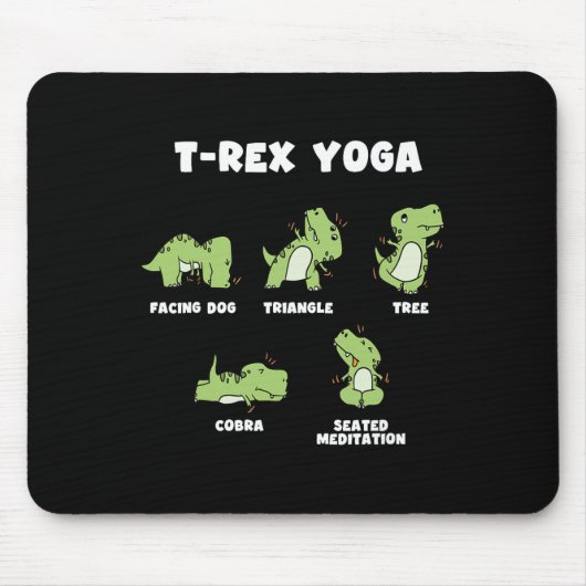 Tapis De Souris Yoga T-rex  (Devant)