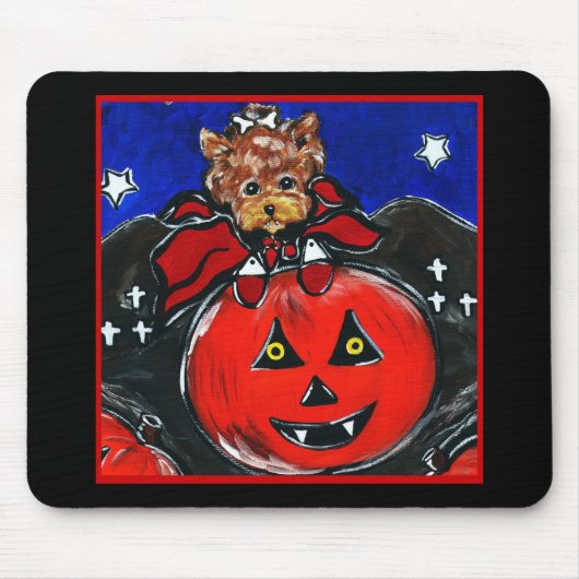 Tapis de souris Yorkie Vampire (Devant)