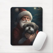 Tapis De Souris Yorkipoo avec Noël Festif du Père Noël (Avec souris)