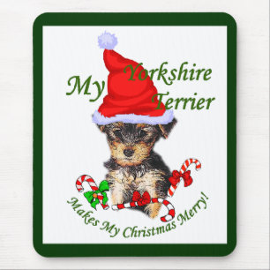 Tapis De Souris Yorkshire Terrier Cadeaux de Noël