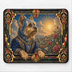 Tapis De Souris Yorkshire Terrier, Chien Art Déco