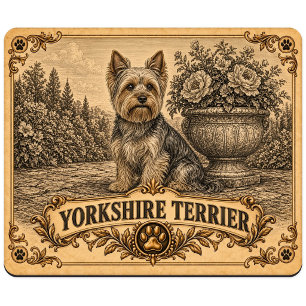 Tapis De Souris Yorkshire Terrier, Chien de Patrimoine Vintage