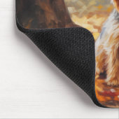 Tapis De Souris Yorkshire Terrier en automne Leaves automne Inspir (Coin)
