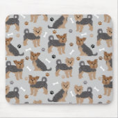 Tapis De Souris Yorkshire Terrier Paws and Bones Yorkie Dog (Devant)