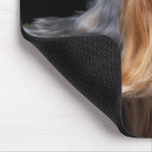 Tapis De Souris Yorkshire Terrier sur le noir (Coin)