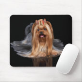 Tapis De Souris Yorkshire Terrier sur le noir (Avec souris)