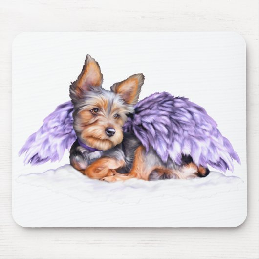 Tapis De Souris Yorkshire Terrier Yorkie Angel (Devant)