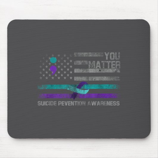 Tapis De Souris You American Flag Suicide Prevention Awareness  (Devant)