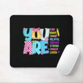 Tapis De Souris You Are Smart Brave Strong Kind Loved Motivation T (Avec souris)