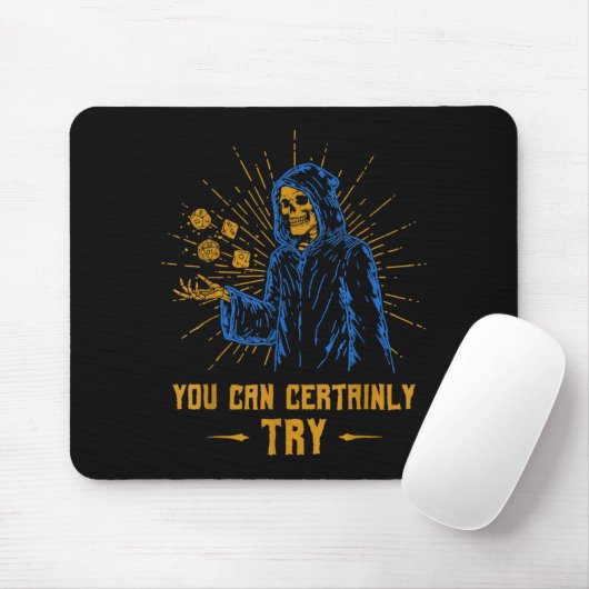 Tapis De Souris You Can Certainly Try Skeleton Wizard Fantasy Meme (Avec souris)