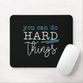 Tapis De Souris You Can Do Hard Things Insrational Quote Motivatio (Avec souris)