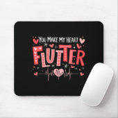 Tapis De Souris You Make My Heart Flutter Cardiac Nurse Valentine  (Avec souris)