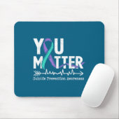 Tapis De Souris You Semicolon Suicide Prevention Awareness Week  (Avec souris)
