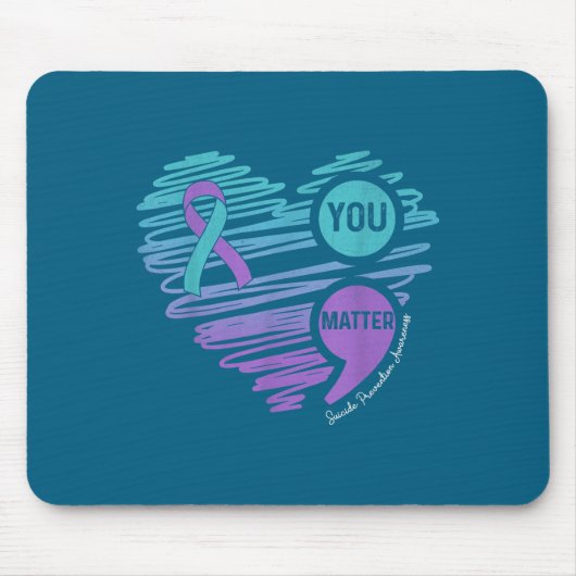Tapis De Souris You Suicide Prevention Awareness Semicolon Suprt  (Devant)