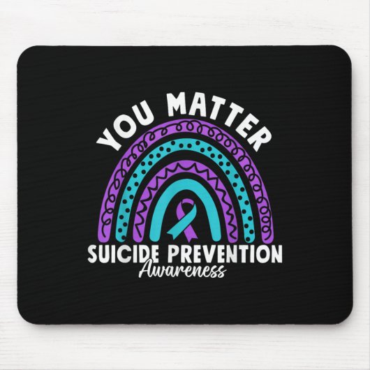 Tapis De Souris You Suicide Prevention Awareness Teal &amp; Purple (Devant)