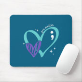 Tapis De Souris You Suicide Prevention Awareness Teal &amp; Purple (Avec souris)