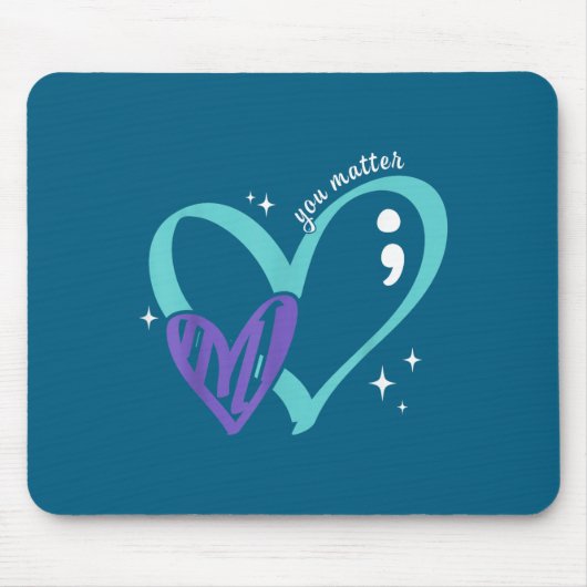 Tapis De Souris You Suicide Prevention Awareness Teal &amp; Purple (Devant)