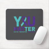 Tapis De Souris You - Suicide Prevention Teal Purple Awareness Rib (Avec souris)