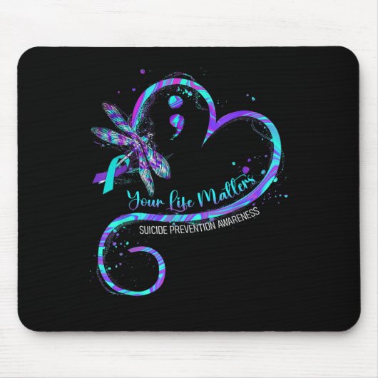 Tapis De Souris Your Life S Suicide Prevention Awareness Dragonfly (Devant)