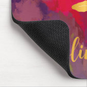 Tapis De Souris Your Name Gold Splashed Bright Scarlet Abstract (Coin)