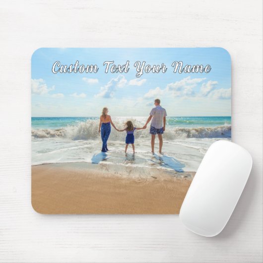 Tapis De Souris Your Photo Mouse Pad Gift with Custom Text Name (Avec souris)