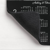 Tapis De Souris Your Photo Names Personalized Black 2026 Calendar (Coin)