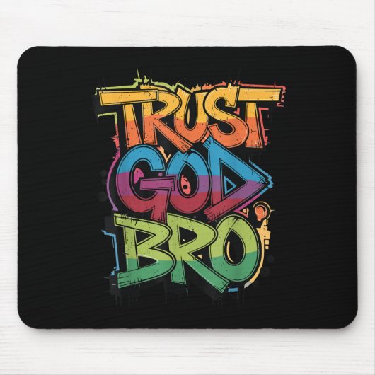 Tapis De Souris Youth Trust God Bro Funny Christian Boy Son Brothe (Devant)