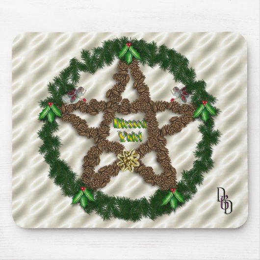 Tapis De Souris Yuletide Pentacle (Devant)