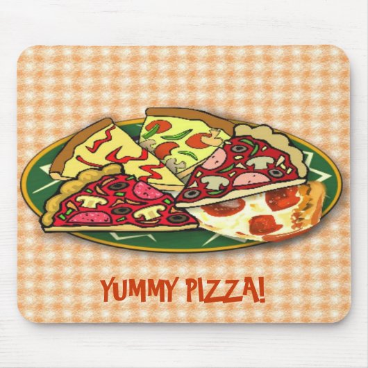 Tapis De Souris Yummy Pizza (Devant)