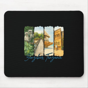 Tapis De Souris Zanzibar Tanzanie Voyage Voyage Coup de pinceau So