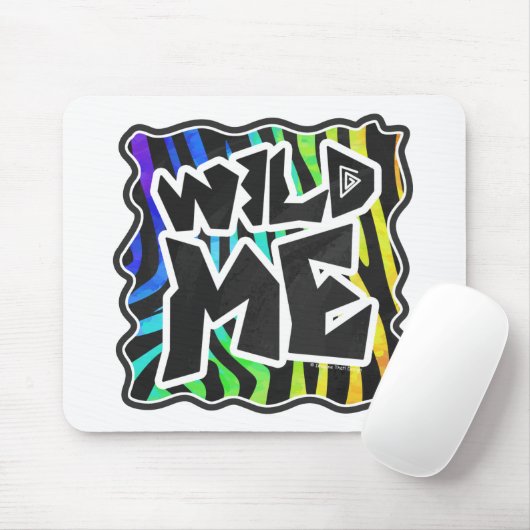 Tapis De Souris Zebra Black et Rainbow Wild Me (Avec souris)