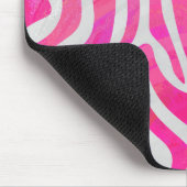 Tapis De Souris Zebra Hot Pink et White Print (Coin)