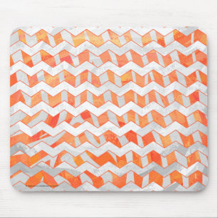 Tapis De Souris Zebra Orange and White Print