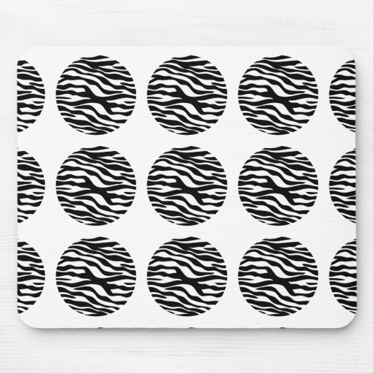 Tapis De Souris Zebra Print Pois Mousepad (Devant)
