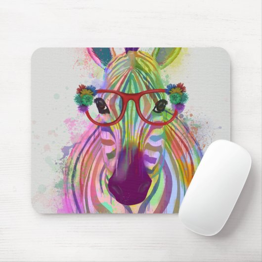 Tapis De Souris Zebra Rainbow Splash (Avec souris)