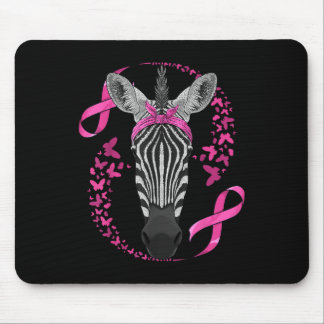 Tapis De Souris Zebra Sensibilisation au cancer du sein Pink Banda