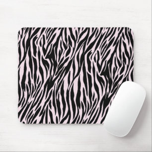 Tapis De Souris Zebra Stripes Sur Pastel Pink