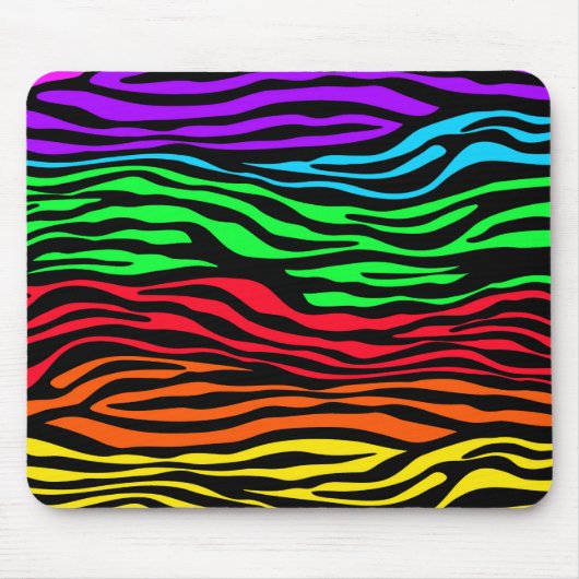 Tapis De Souris Zèbre Abstrait coloré (Devant)