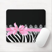 Tapis De Souris Zèbre de Delilah de diamant (rose) (Avec souris)