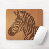Tapis De Souris Zèbre en bois incrusté (Avec souris)