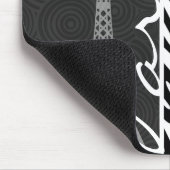 Tapis De Souris Zèbre noir et blanc ; Paris (Coin)