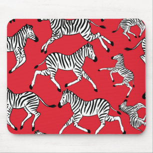 Tapis De Souris Zèbres, Souris Rouge