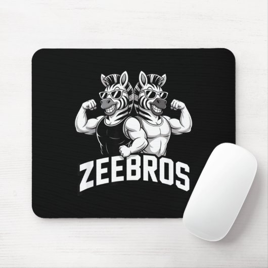 Tapis De Souris Zeebros Cute Zebra Duo Design For Zebros Lovers  (Avec souris)