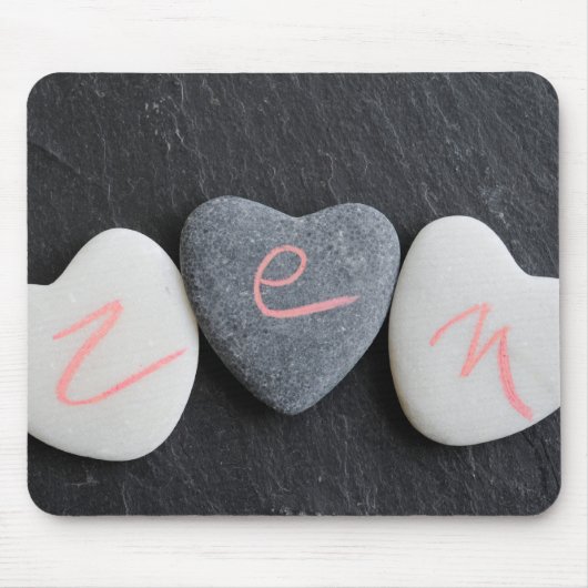 Tapis De Souris Zen de cailloux de coeur (Devant)